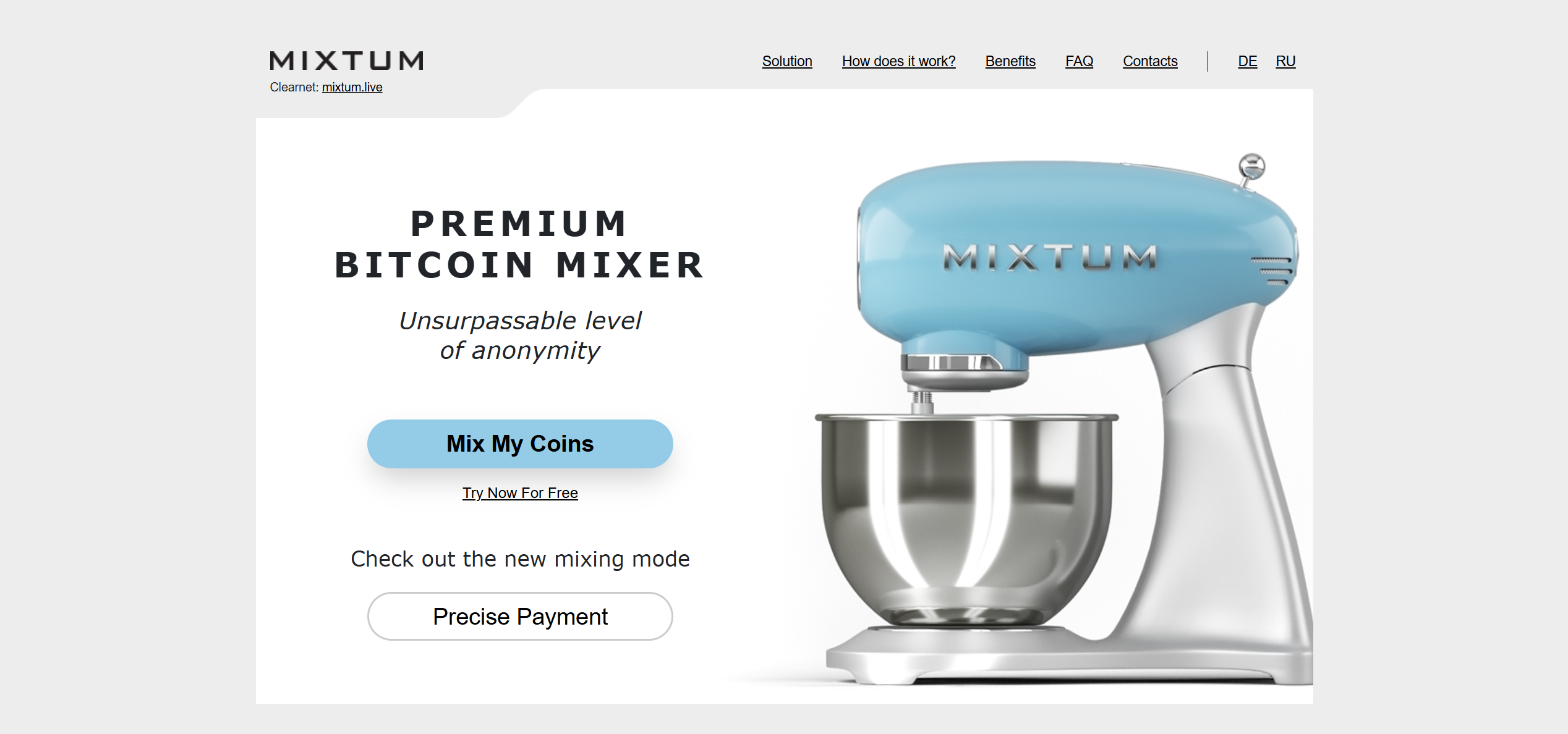 MixTum Bitcoin mixer — next-generation no-logs BTC tumbling service